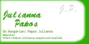 julianna papos business card